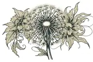 Dandelion tattoo design idea
