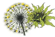 Dandelion tattoo design idea
