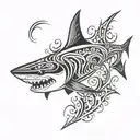 Shark tattoo design idea