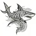 Shark tattoo design idea