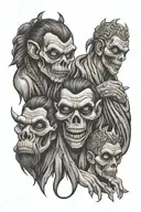 see no evil, speak no evil, hear no evil speak tattoo design idea