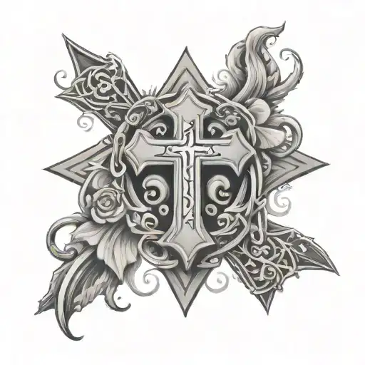 gangsta cross tattoo design tattoo design idea