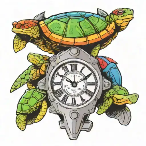 time travel sleeve including delorian, turtles in time, ocarina of time  tattoo design idea