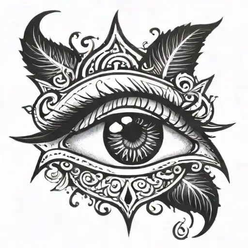 crying eye with tears with the word 'crybaby' written in a pretty font tattoo design idea