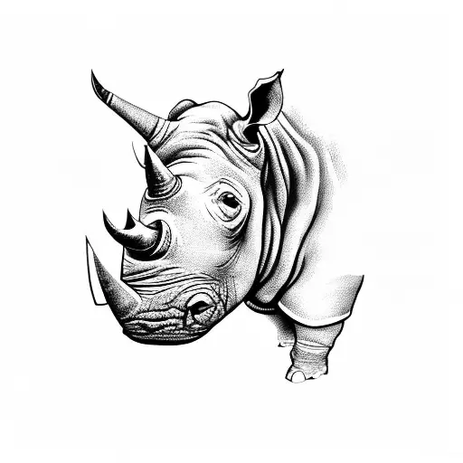 rhino tattoo design idea