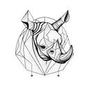 rhino tattoo design idea