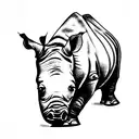 rhino tattoo design idea