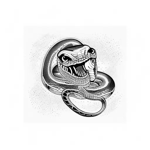 Snake three headed dog gore tattoo design idea