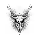 Bull Skull wolf zombie tattoo design idea