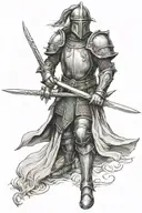 medieval warrior tattoo design idea