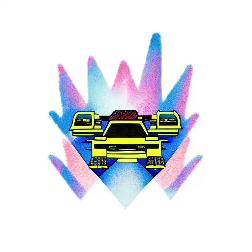 monster truck tattoo design idea