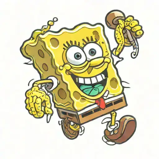 SpongeBob tattoo design idea