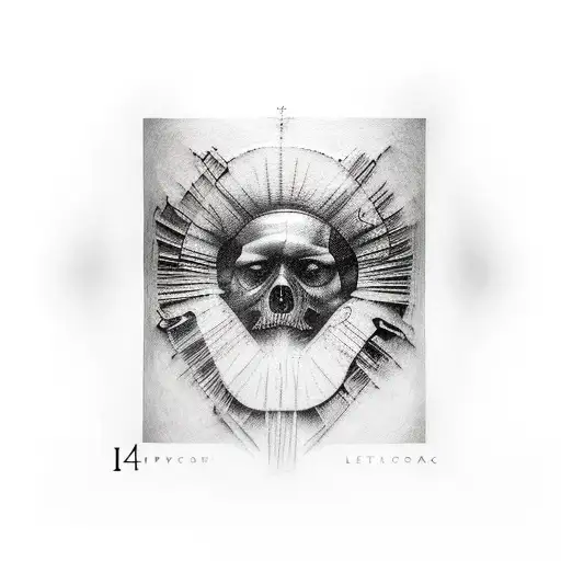 A hyper-realistic portrait of Leonardo da Vinci tattoo design idea