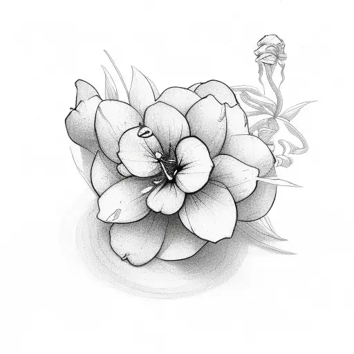Jasmine flower scent tattoo design idea
