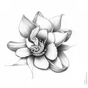 Jasmine flower scent tattoo design idea