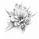 Jasmine flower scent tattoo design idea