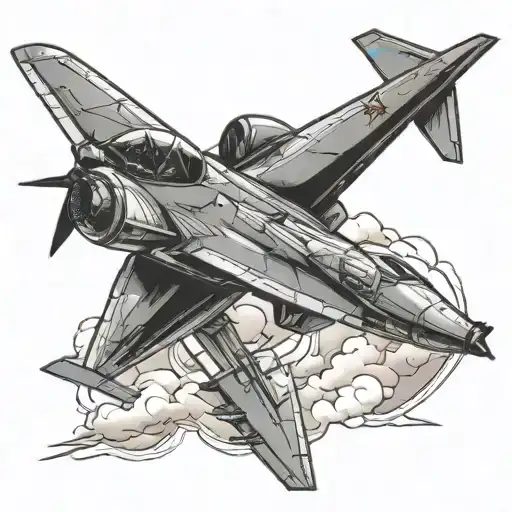 fighter jet tattoo design idea