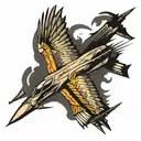 F16 Fighting falcon tattoo design idea