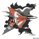 F16 Fighting falcon tattoo design idea