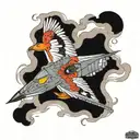 F16 Fighting falcon tattoo design idea