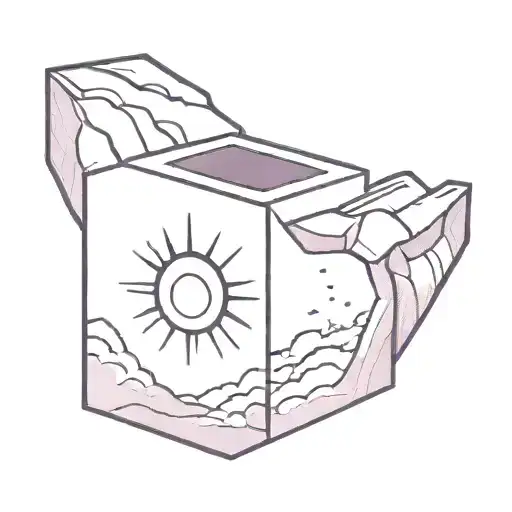 a purple tissue box with a sun at dawn behind it  tattoo design idea