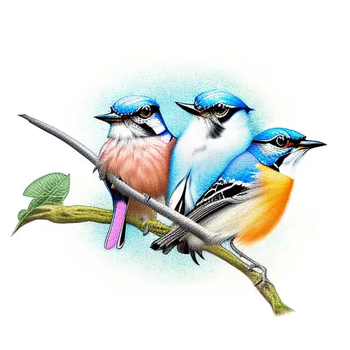 3 mockingjays tattoo design idea