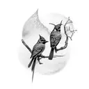 3 mockingjays tattoo design idea
