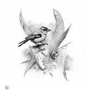 3 mockingjays tattoo design idea
