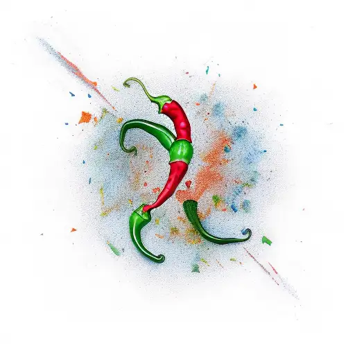 Chilli pepper tattoo design idea