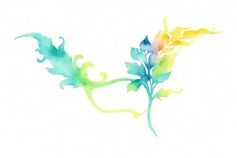 autism and self harm symbolized tattoo design idea