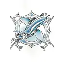 pisces with a broken heart under repair tattoo design idea