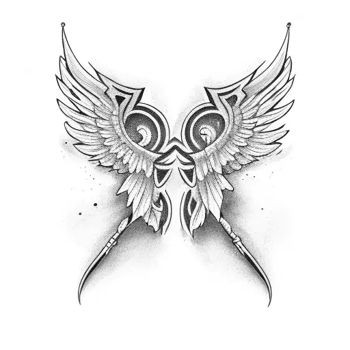 BT wings tattoo design idea
