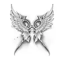 BT wings tattoo design idea