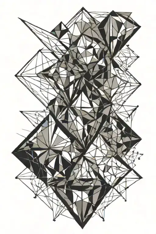 overlapping diamonds tattoo design idea
