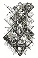overlapping diamonds tattoo design idea