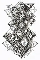 overlapping diamonds tattoo design idea