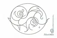 gemini pisces cancer zodiac tattoo design idea