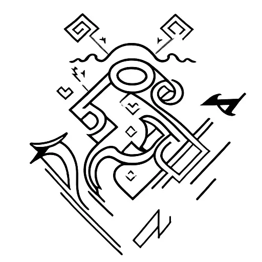 A minimalist tattoo of an arrow splitting into multiple smaller arrows, symbolizing progress and growth tattoo design idea