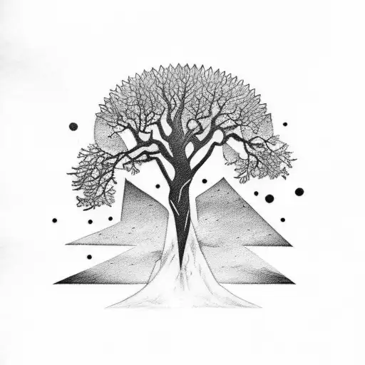 treeline sleeve with nordic runes and ravens for forearm tattoo design idea