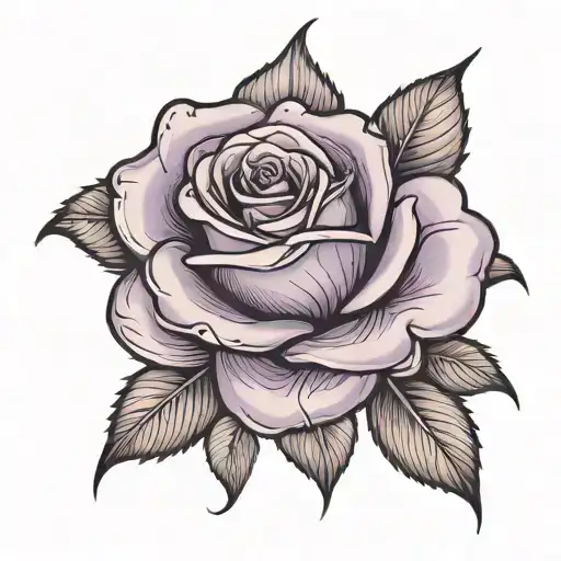 purple Rose tattoo on lower shoulder tattoo design idea
