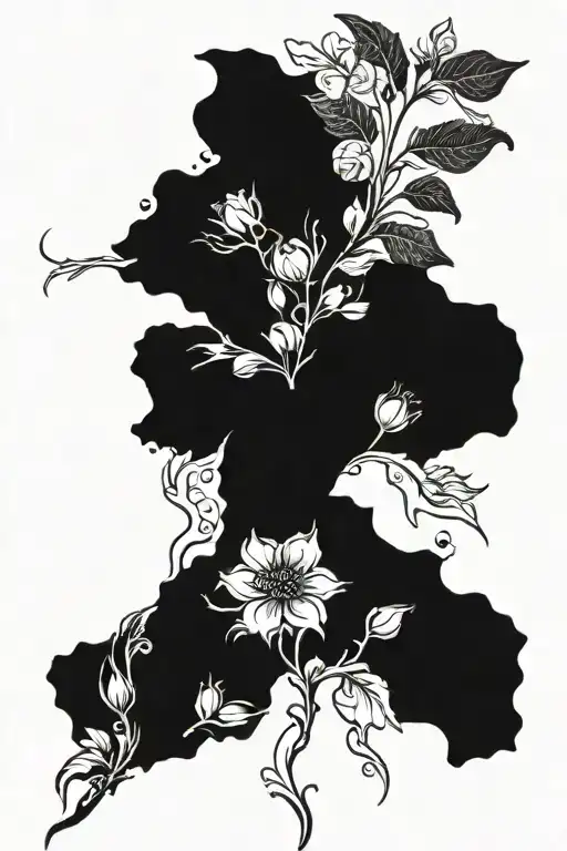 flowers and russia flowers vegetation tattoo design idea