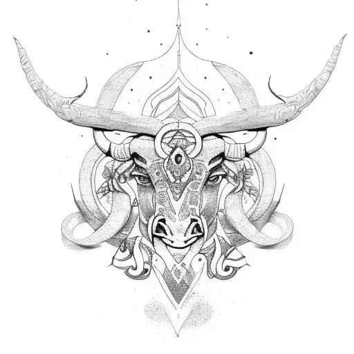 Taurus tattoo design idea