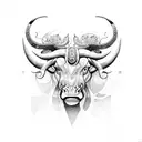 Taurus tattoo design idea