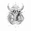 Taurus tattoo design idea