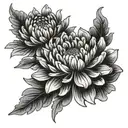 Japanese style chrysanthemum tattoo design idea