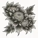 Japanese style chrysanthemum tattoo design idea
