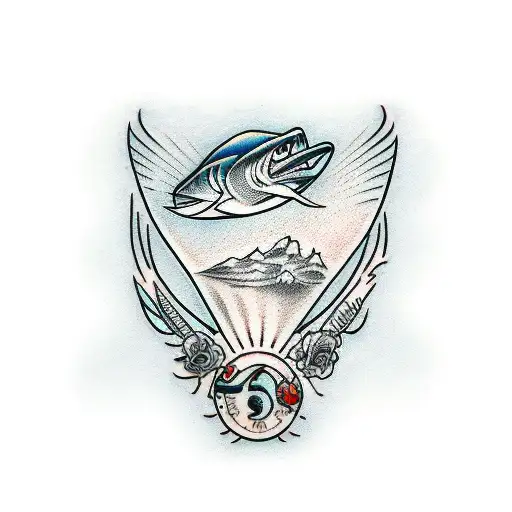 steelhead  tattoo design idea