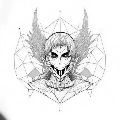 cyber sigilism tokyo ghoul tattoo design idea