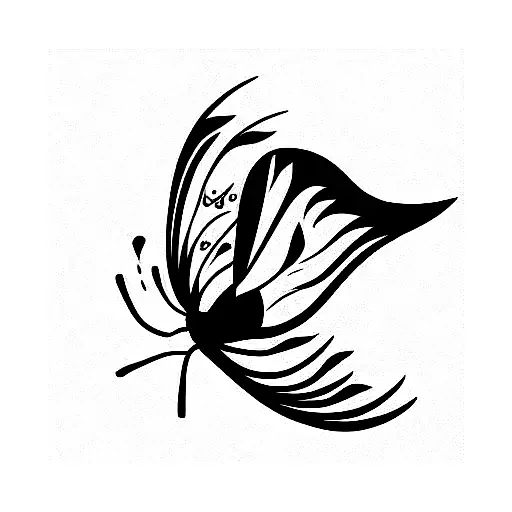 TORNADO WITH BUTTERFLY tattoo design idea