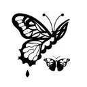 TORNADO WITH BUTTERFLY tattoo design idea